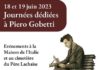 A Paris, deux journées dédiées à Piero Gobetti – Le programme