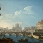 Veduta di Roma con Castel Sant'Angelo e il Vaticano - Collezione privata