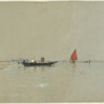 William Stanley Haseltine, Barche da pesca veneziane nella luce del mattino, 1871/1874