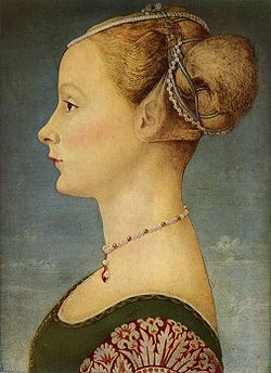 Pollaiuolo, Ragazza di profilo (1470), Museo Poldi Pezzoli (Milano)