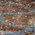 Intérieurs vénitiens à la Renaissance, de Isabella Palumbo Fossati Casa. Plan de Venise (1620-30), Gian Battista Arzenti, Musée Correr, Venise