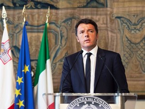 Il presidente del Consiglio Matteo Renzi, cerimonia di apertura