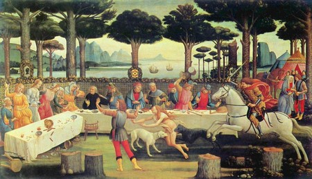 Nastagio degli Onesti di Sandro Botticelli, tavola 3.