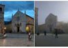 Terremoto: “La Passione degli Umbri” Basilica San Benedetto di Norcia prima e dopo il crollo