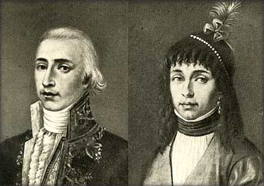 Il conte MONALDO Leopardi ((1776-1847) e la Contessa ADELAIDE Antici, di nobile famiglia, religiosissima: moglie di Monaldo, madre di Giacomo.