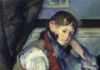 Ritrovato ‘Le garçon au gilet rouge’, il ciociarello di Cézanne. Jeune garçon au gilet rouge (1888-1889), de Cézanne, Fondation Bührle
