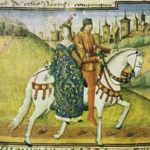 La voce a Boccaccio: Madonna Oretta, Giornata VI, Novella 1. Miniatura tratta dal ms. Fr. 240, c. 172 verso, Bibliothèque Nationale, Paris