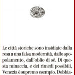 Se Venezia muore. Il grido d’allarme di Salvatore Settis. massettis_2014.jpg