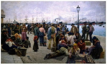 Angelo Tommasi, Gli emigranti, 1895, Galleria nazionale d'Arte moderna, Roma