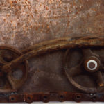particolare 'Binari' 1997 - Ferro, vernice, 80x140 cm