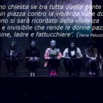 La compagnia nO (Dance first. Think later) porta in scena ‘Città inferno’ Foto di Sara Ciommei - Le attrici, da sinistra a destra: Melania Genna (Enza); Elisabetta Mazzullo (Zucco), Elena Gigliotti (Cicci), Carolina Leporatti (Lina); Demi Licata (Lea); Rachele Canella (Erika); Daniela Vitale (Teresa)