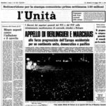 1984, Berlinguer, le PCF, l’eurocommunisme et la fin d’un rêve. L'appello all'Europa su L'“Unita”, organo del PCI