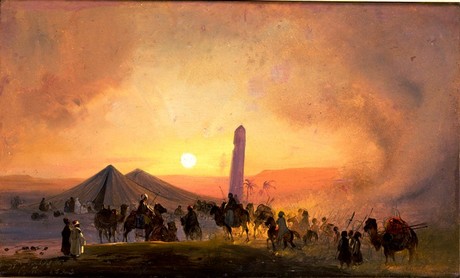 Ippolito Caffi, “Egitto: carovana nel deserto”, 1843