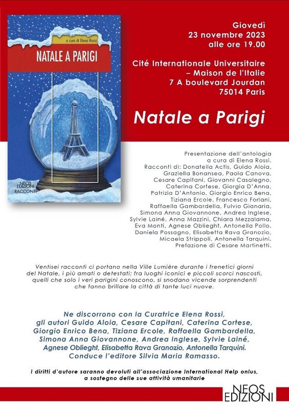 présentation du livre Natale a Parigi