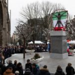 Inauguration du monument C’era una volta l’Italia dédié à l’immigration italienne en France Nogent sur Marne