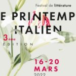 Festival de littérature Le Printemps italien 2O22 – Bordeaux et alentours