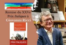 Remise du Prix Italiques 2025 à Giovanni Ricci – Paris, Maison de l’Amérique latine